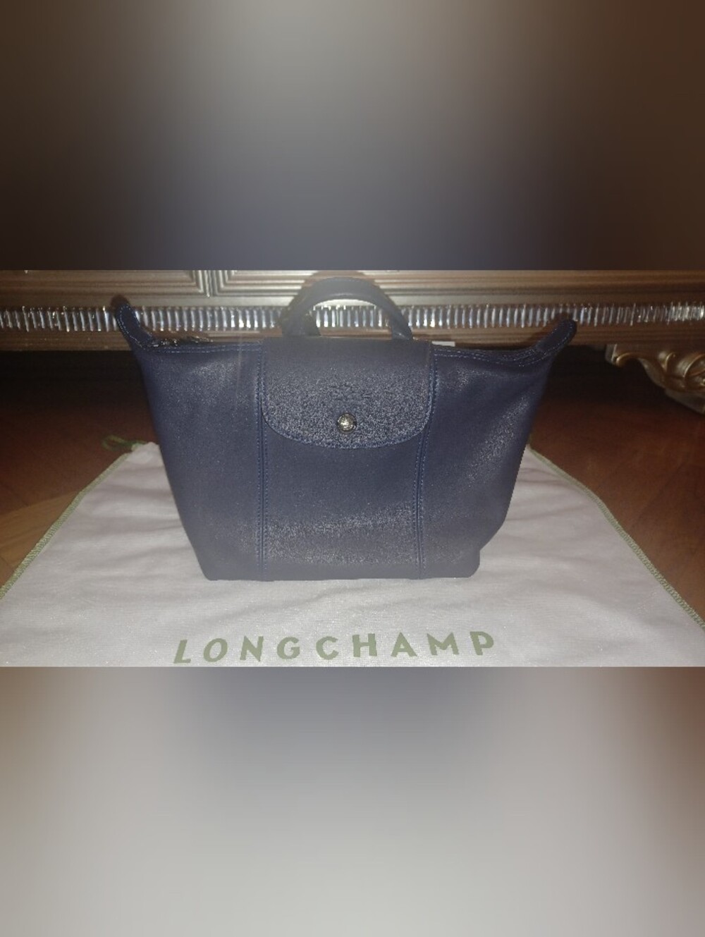 LONGCHAMP TOP HANDLE BACKPACK IN NAVY